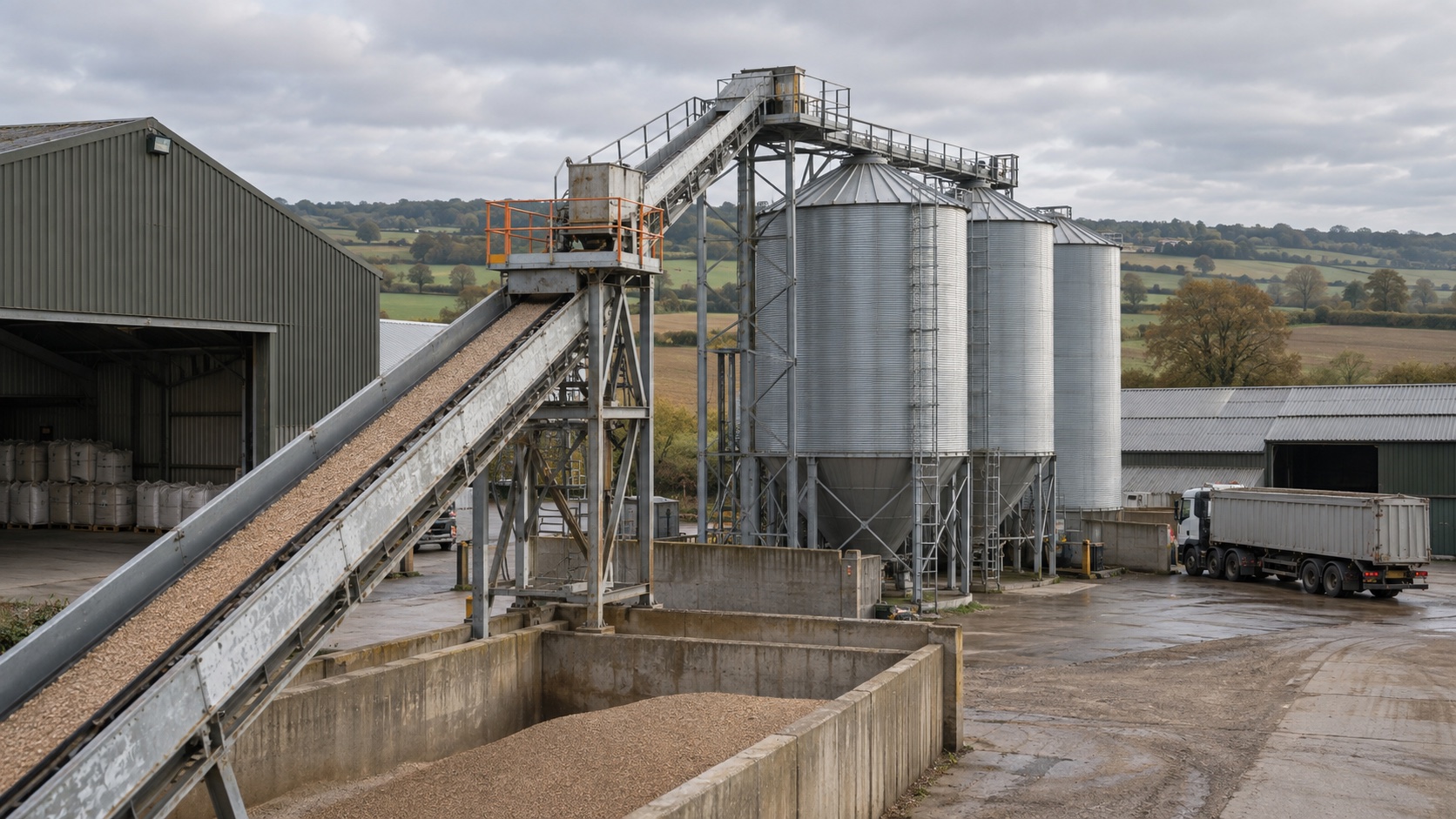 Agricultural-inputs storage and bulk-handling facility